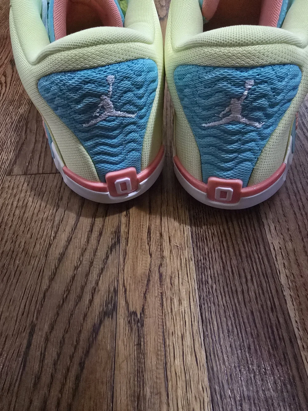 Jason Tatum2 Jordan Men's Sneakers in Yellow & Teal with Pink Accent